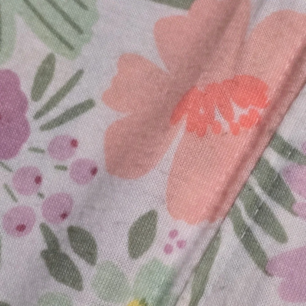 Carters Just One You Floral Footed Sleeper Pajamas 12M Pink Purple Yellow